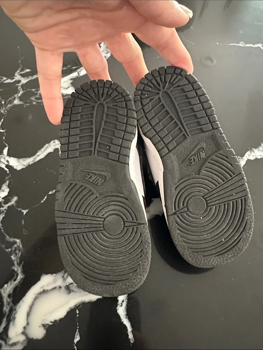 Nike Kids Black and White Low-Top Sneakers